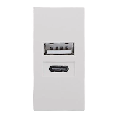 USB A USB C 15W hleðslutæki